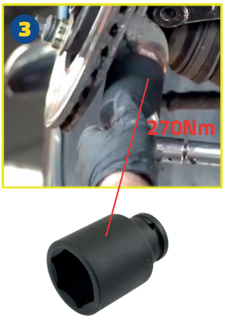 MOOG - Tighten the ball joint to 270 Nm MOOG - Tighten the ball joint to 270 Nm