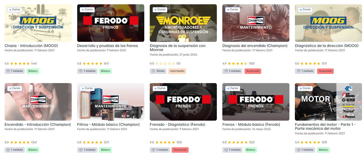 Cursos online mecánica coches