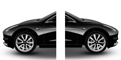 Tesla Model 3 - Front left and right Tesla Model 3 - Front left and right