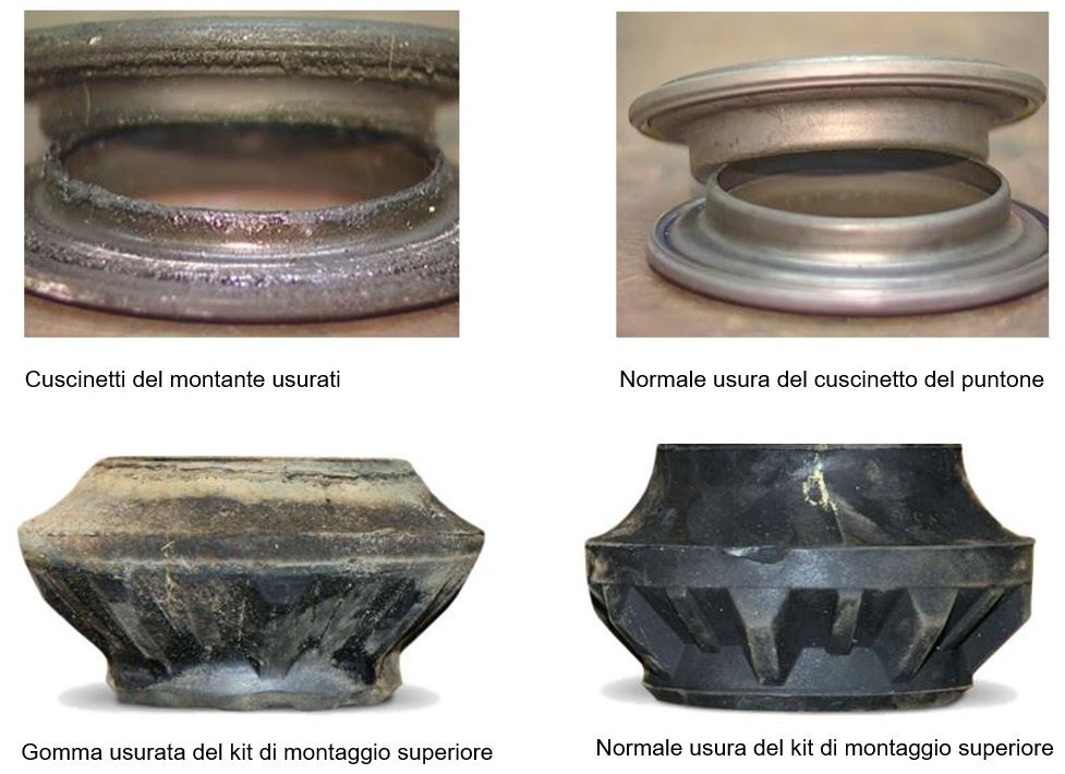 PICS_IT Cuscinetti del montante e gomma del kit di montaggio superiore ammortizzatore