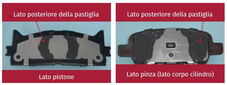 Pastiglia_freno Lati pistone e pinza