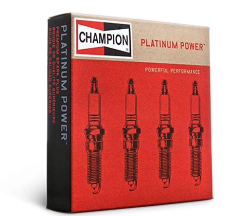 Bujía-Platinum-Power-de Champion Vista-del paquete de-bujía-platinum-power-de Champion
