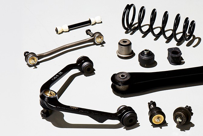 moog-steering-and-suspension-parts-collage A variety of MOOG parts laid out