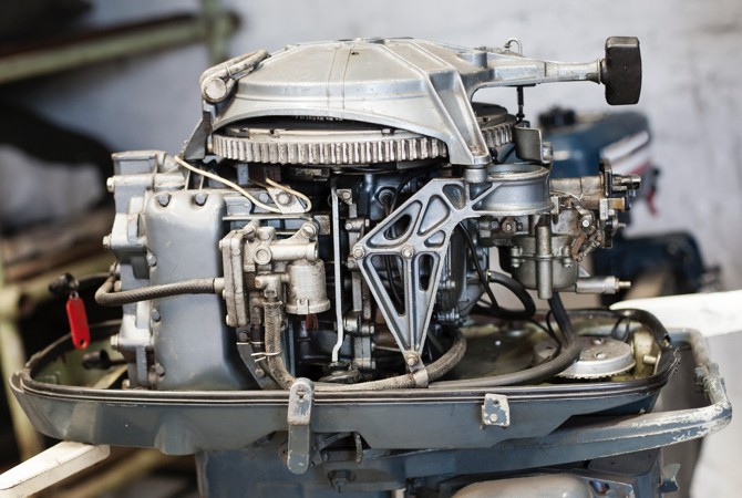 boat-engine-being-repaired Boat engine opened up.