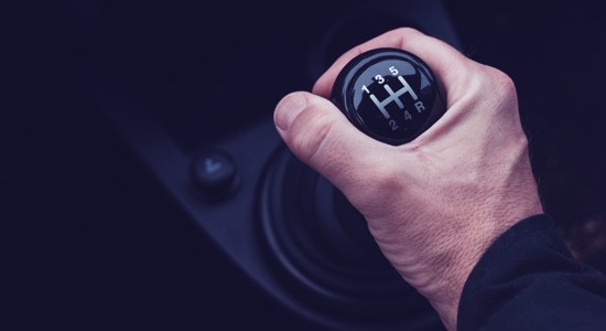 Driver-Operating-Stick-Shift