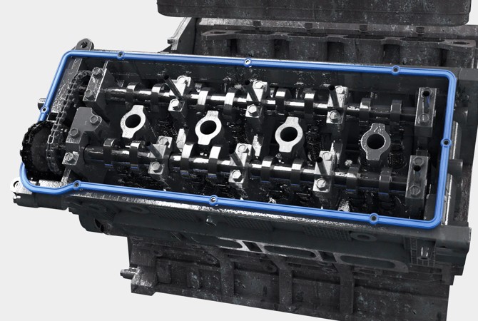 valve-cover-gasket-on-valve-cover Valve cover gasket on valve cover.