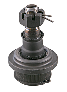 MOOG-Ball-Joints-product-button Three views of a MOOG ball joint, one depicting the pressed-in patented cover plate design