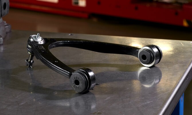 MOOG-Control-Arm-On-Work-Bench