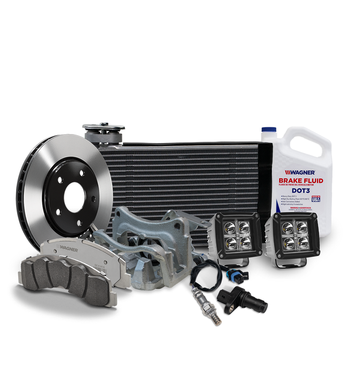 front view of rotor brake lighting wagner products