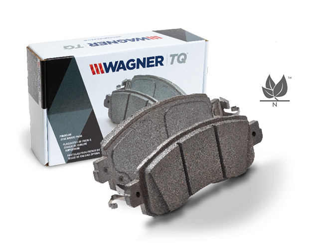front product view of wagner tq brake pad view of tq brake pad by wagner