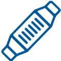catalytic-converter-icon-blue Catalytic converter icon.