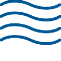 mass-air-flow-sensor-icon-blue Four wavy blue lines on top of eachother icon.